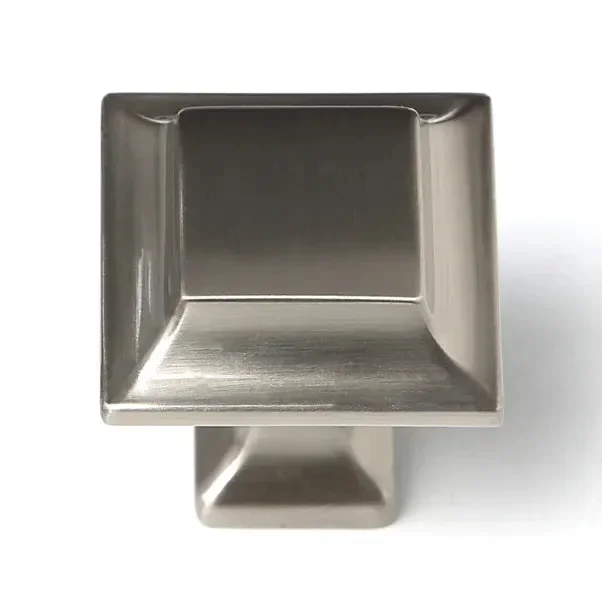 1″ H x 1″ W x 1″ D Satin Nickel Millenium Square Knob, (Set of 3)