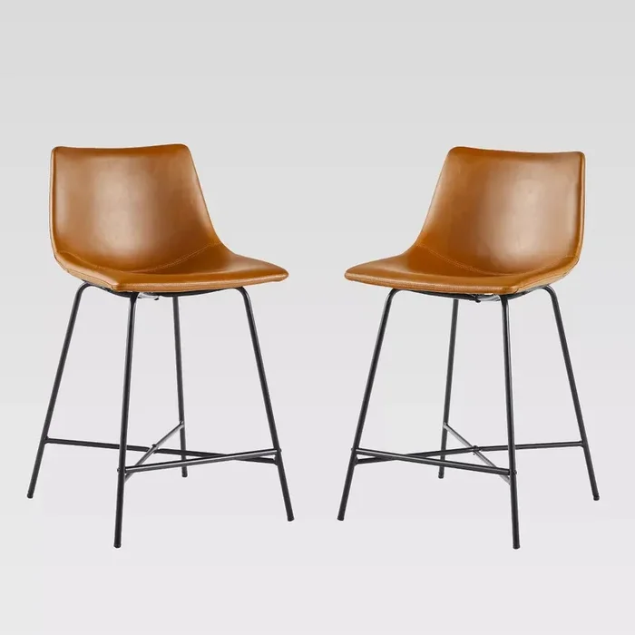 1 Piece Upholstered Counter Height Barstool