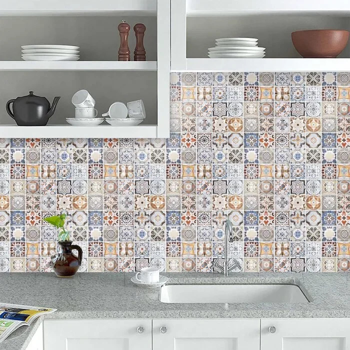 10″ x 10″ PVC Peel & Stick Mosaic Tile (set of 5) DJ863