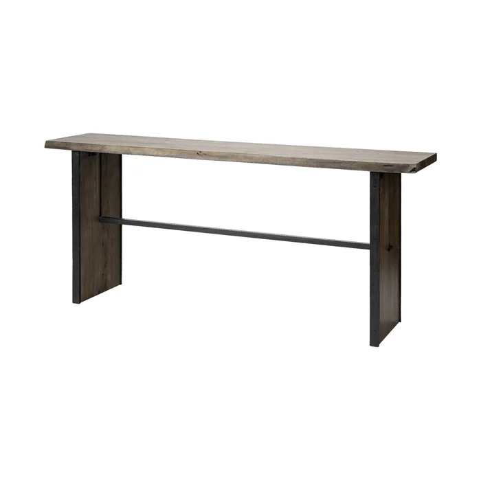 16″ Brown Solid Wood Solid Console Table