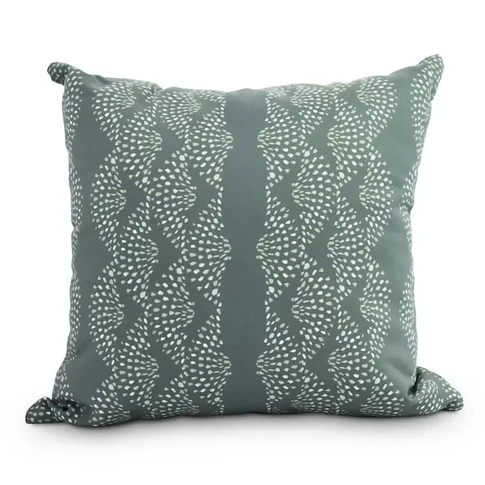 16″ x 16″ Green Ladwig Dotted Outdoor Square Pillow Cover & Insert, (Set of 2)