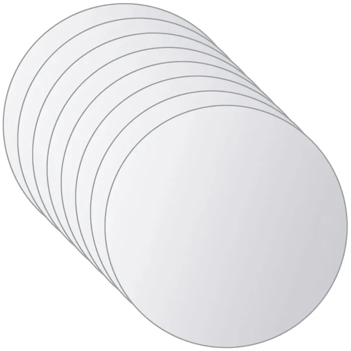 16 Pcs Mirror Tiles Round Glass