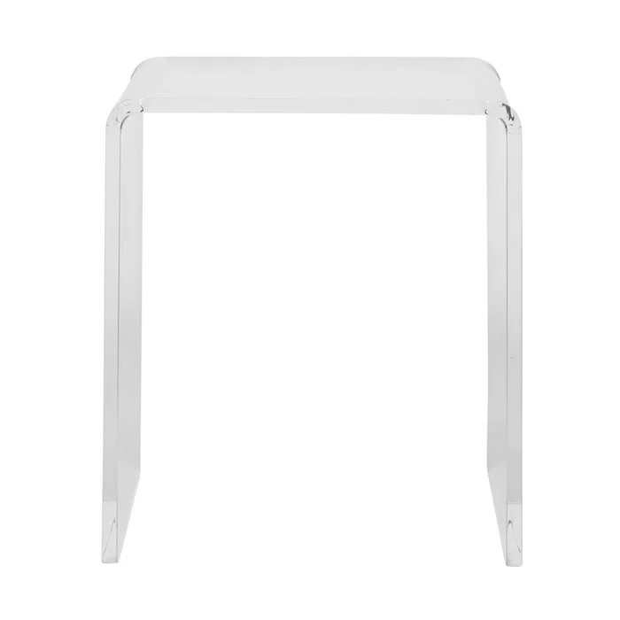 18″ Clear Heavy Duty Plastic And Acrylic Square End Table