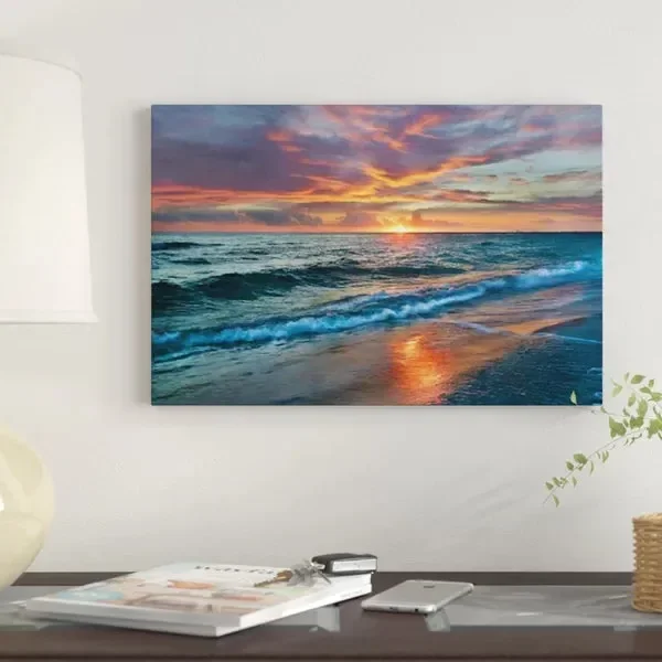 18″ H x 26″ W x 0.75″ D Sunset Over Ocean, Gulf Islands National Seashore, Florida by Tim Fitzharris – Wrapped Canvas Photograph