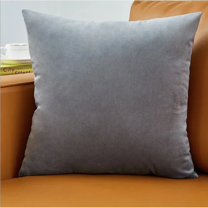 18″ x 18″ Gray Erla Square Velvet Pillow Cover & Insert (Set of 2)