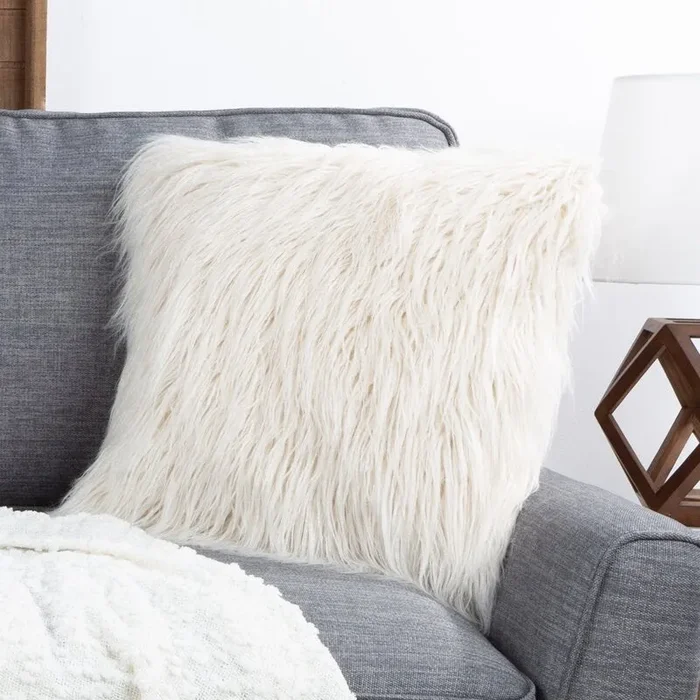 18″ x 18″ Ivory Seale Square Pillow Cover and Insert