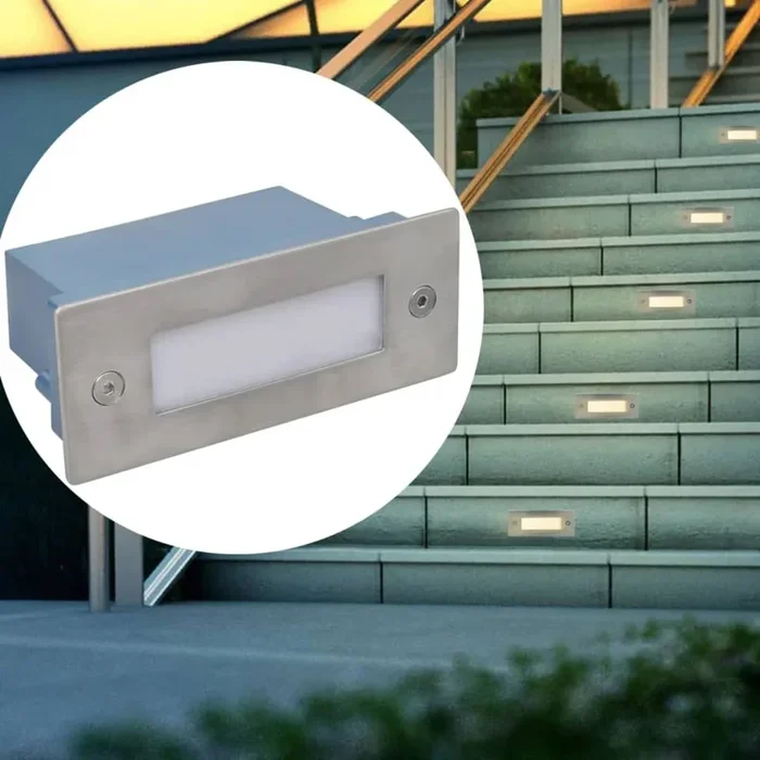 2 Led Recessed Stair Light 44 X 111 X 56 Mm