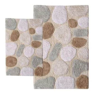 2-Piece Bath Rug Set in Spa – Pebbles – 26651
