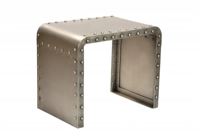 20″ Gold Metal Rectangular End Table