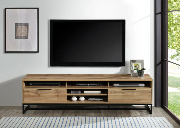 2020-OAK 17 stories veno oak finish wood mid century modern 71″ TV Stand
