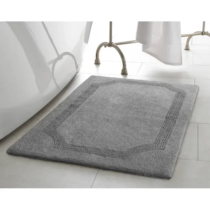 21” L x 34” W Charcoal Bath Rug