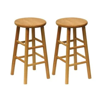 24″ Beveled Seat Stool – Set of 2 – Winsome Trading – 81784