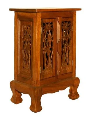 24″ Coconut Palm Storage Cabinet / Nightstand in Natural – frt1049