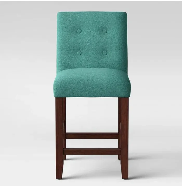 24″ Ewing Modern Counter Height Barstool with Buttons