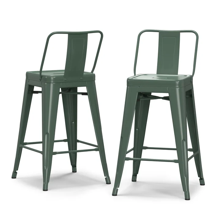 24 inch Metal Counter Height Stool (Set of 2)