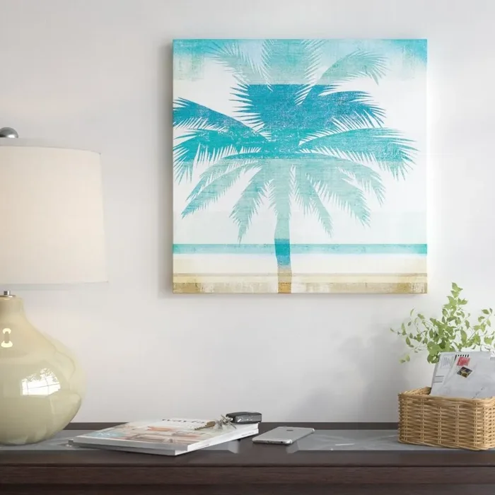 26″ H x 26″ W x 1.5″ D Beachscape Palms II by Michael Mullan – Wrapped Canvas Gallery-Wrapped Canvas Giclée KB289