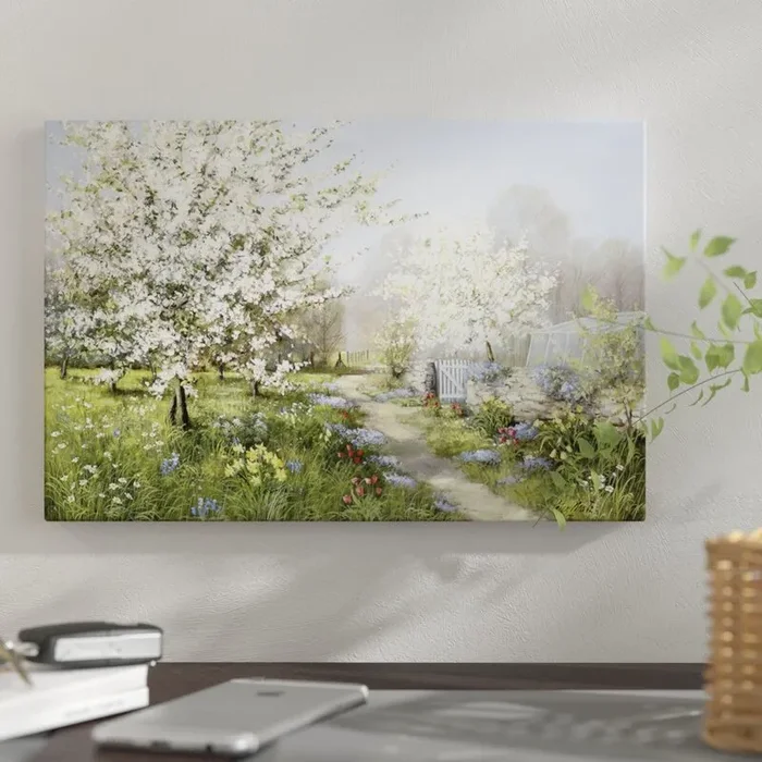 26″ H x 40″ W x 1.5″ D Spring Blossoms by Peter Motz – Wrapped Canvas Print VB351