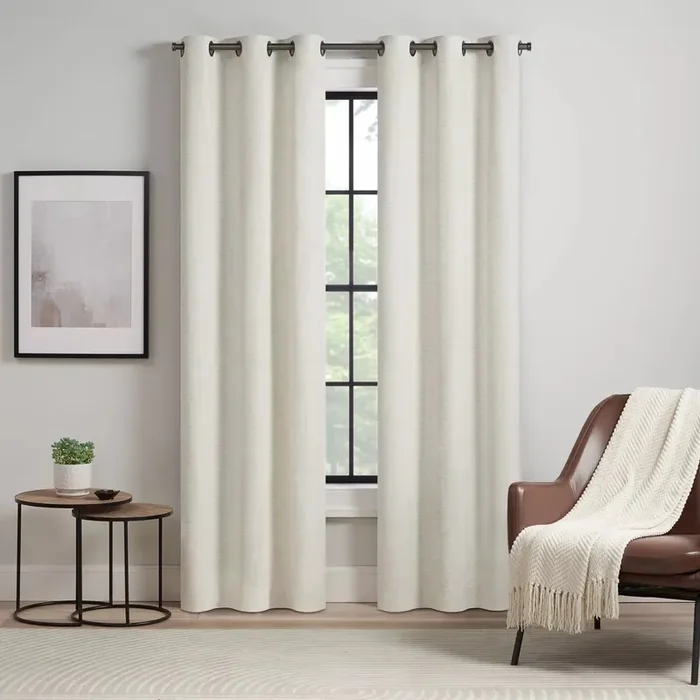 2pk Duvall Linen Curtain Panels Beige