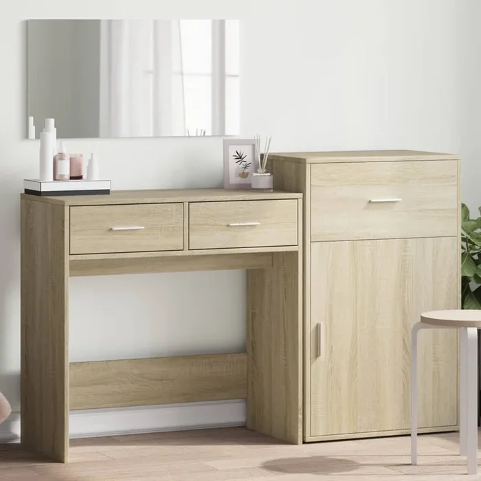 3 Piece Dressing Table Set Engineered Wood