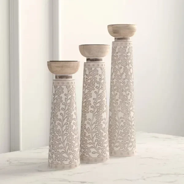 3 Piece Tabletop Candlestick Set