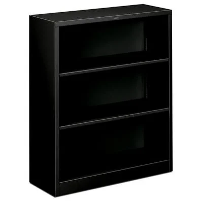 3 Shelf Metal Bookcase – Black – HONS42ABCP