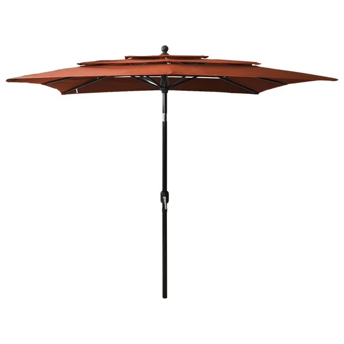 3-Tier Garden Parasol With Aluminium Pole