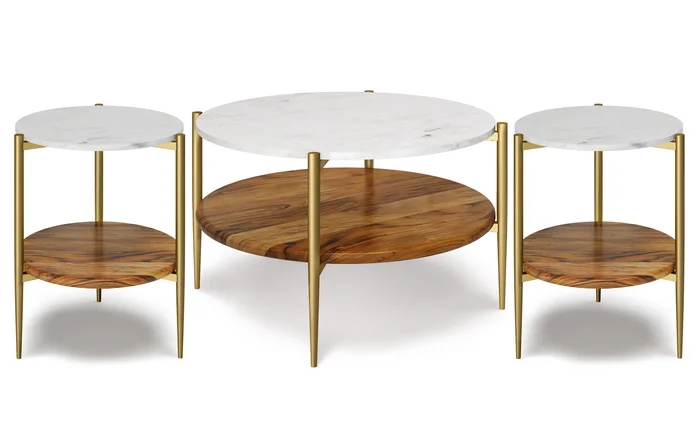 30 inch Coffee Table with 18 inch End Tables (Set of 3)