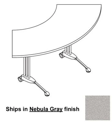34 Inch Adjustable Crescent Table in Nebula Gray – Mayline Office Furniture – TT60CANGRBLK
