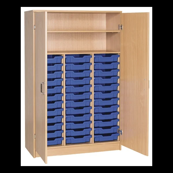 36 Shallow Tray Triple Bay Cupboard + 2 Shelves – Full Doors H1838 x D480 x W1024mm