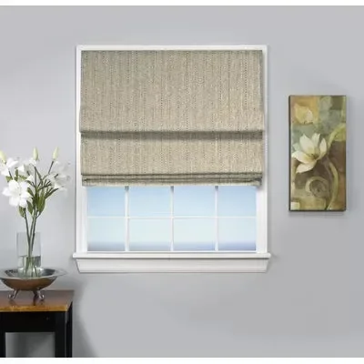 38″ W x 63″ L Natural Cedarpoint Room Darkening Roman Shade