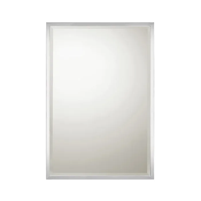 38″ x 26″ Metal Frame and Beveled Mirror, Polished Nickel (#K6447)