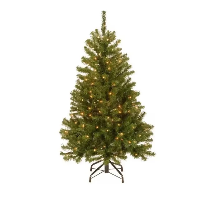 4.5-ft North Valley Spruce Pre-lit Traditional Artificial Christmas Tree with Incandescent Lights