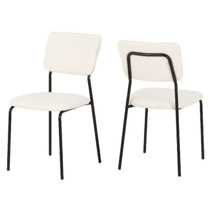 4 Sheldon Boucle Fabric Dining Chairs