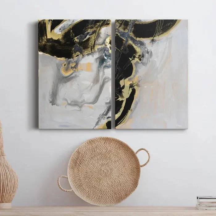 48″ H x 64″ W x 1″ D Mountains In The Mist I – 2 Piece Wrapped Canvas Painting Set