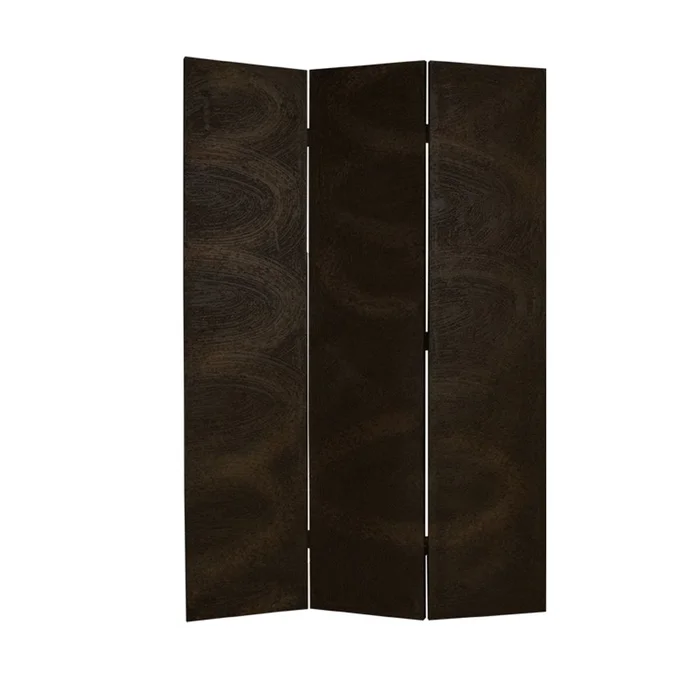 48″ X 72″ Black Wood Canvas Screen
