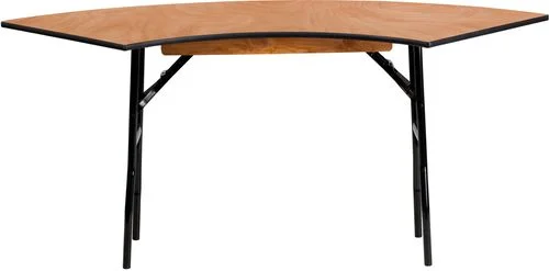 5.5 ft. x 2 ft. Serpentine Wood Folding Banquet Table – YT-WSFT48-24-SP-GG