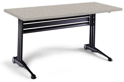 51 Inch Adjustable Rectangular Table in Nebula Gray – Mayline Office Furniture – TT72RANGRBLK