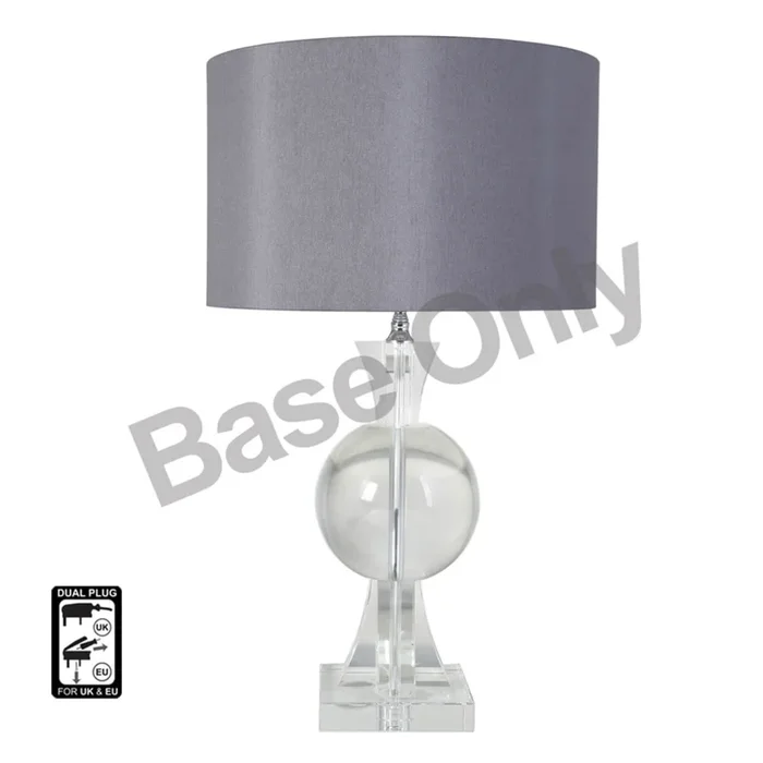 53cm Crystal Thistle Tbl Lamp Base Only – E27 Dual Plug