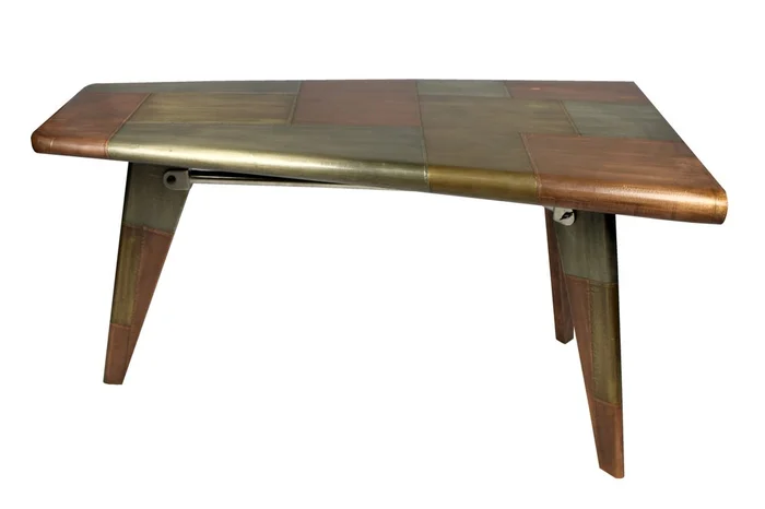 55″ Copper Aluminum Writing Desk