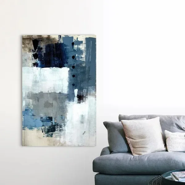 60″ H x 40″ W x 1.25″ D Blue Green II by Kari Taylor – Painting on Canvas