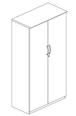 68 Inch Wall Cabinet with Wood Doors in Golden Cherry – Mayline Office Furniture – VCWGCH