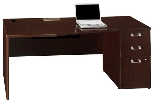 72″ Right Hand Desk with Pedestal – Quantum Harvest Cherry Collection – Bush Office Furniture – QT0746CSK