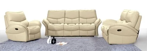 8552 Idaho Leather Sofa Set in Taupe Leathermatch – Armen Living – 8552-SSET