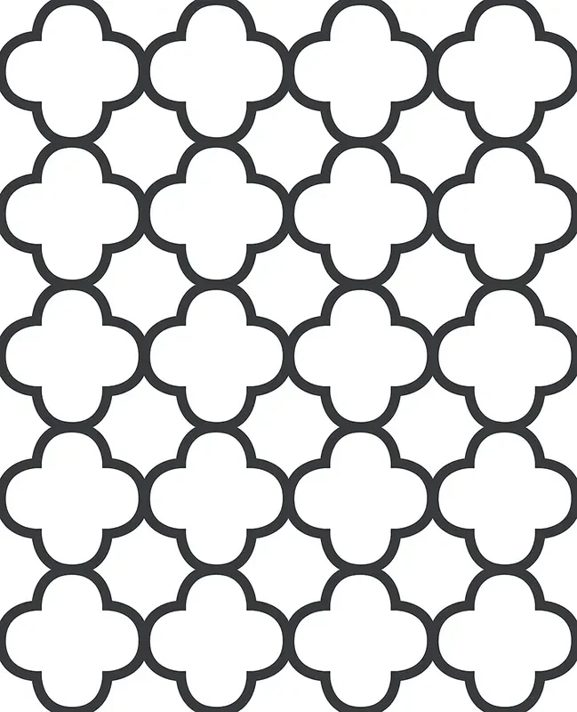 A-Street Prints 2625-21858 Origin Black Quatrefoil Wallpaper
