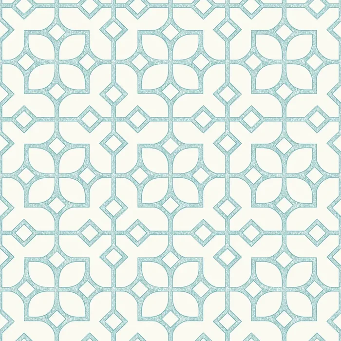 A-Street Prints 2697-78025 Maze Turquoise Tile Wallpaper