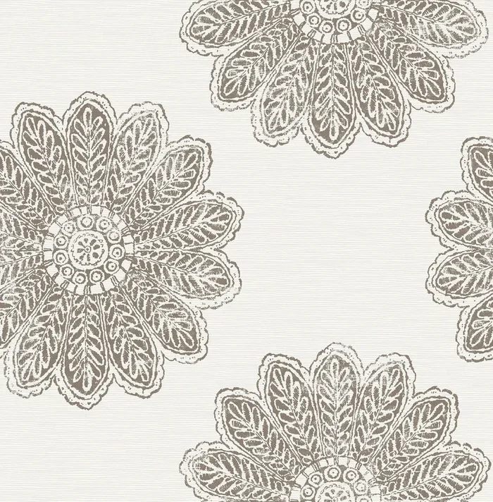 A-Street Prints 2793-24748 Sol Espresso Medallion Wallpaper