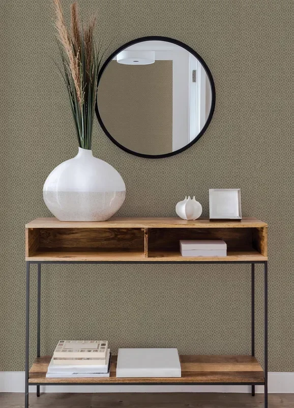 A-Street Prints 2923-88024 Genji Light Brown Woven Wallpaper