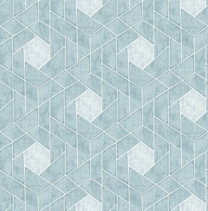 A-Street Prints 2964-25904 Granada Aqua Geometric Wallpaper