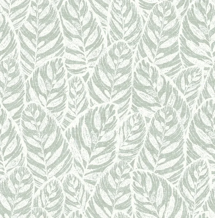 A-Street Prints 2964-25923 Del Mar Sage Leaf Wallpaper