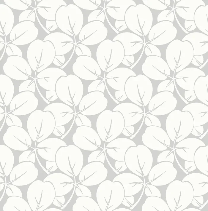 A-Street Prints 2970-26107 Robert Light Grey Clover Wallpaper